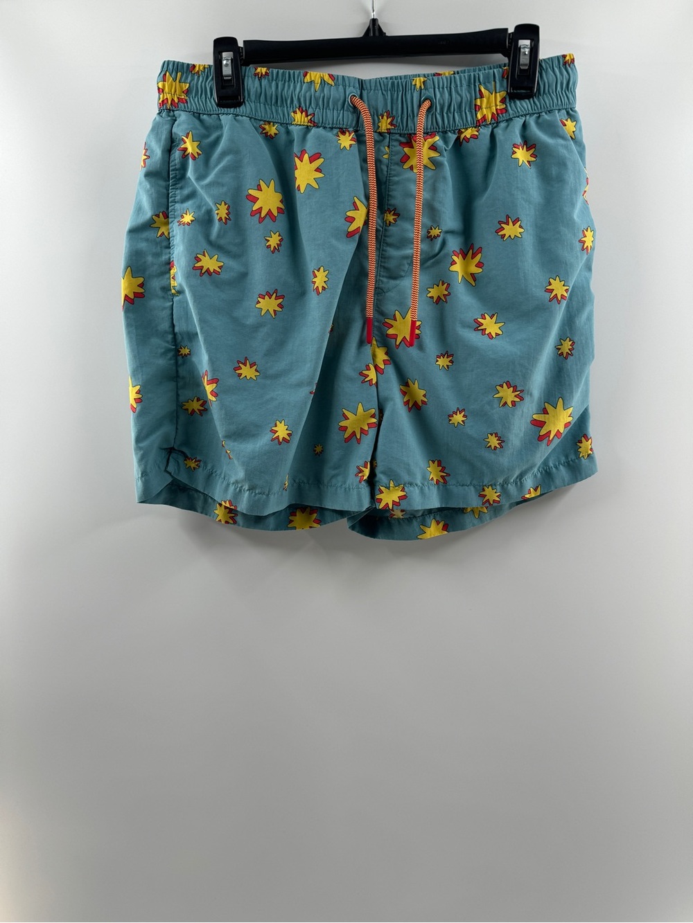Forever 21 Men's Blue Floral Swim Trunks Size Large